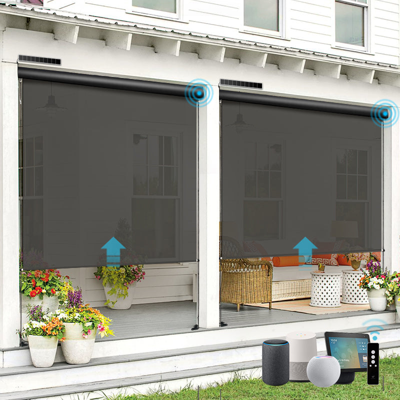 Homnique Motorized Outdoor Shades 5% Openness